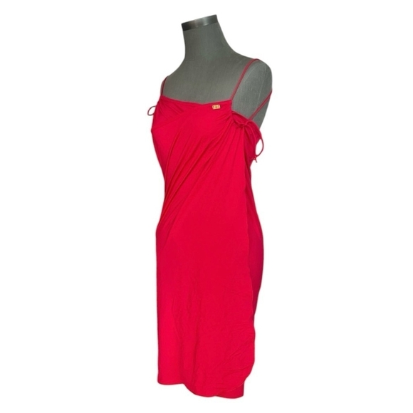 Limited Edition Cover Up SONJJA BARAM Sarong Hot Red Wrap Cover Up Beach Dress - Picture 3 of 7